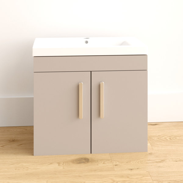 Zipcode Design 60 cm breiter wandmontierter Einzelwaschtisch Maddalena